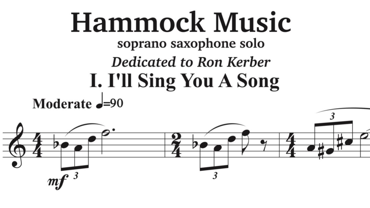 Hammock Music (soprano saxophone), by David Bennett Thomas