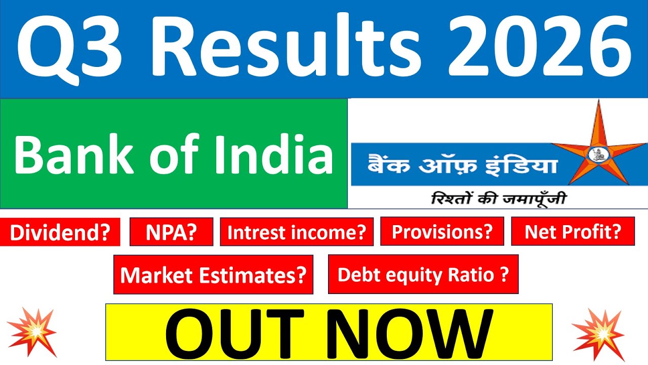 Bank of India q3 results 2026 | BOI results today | Bank of India Share News | Bank of India Share
