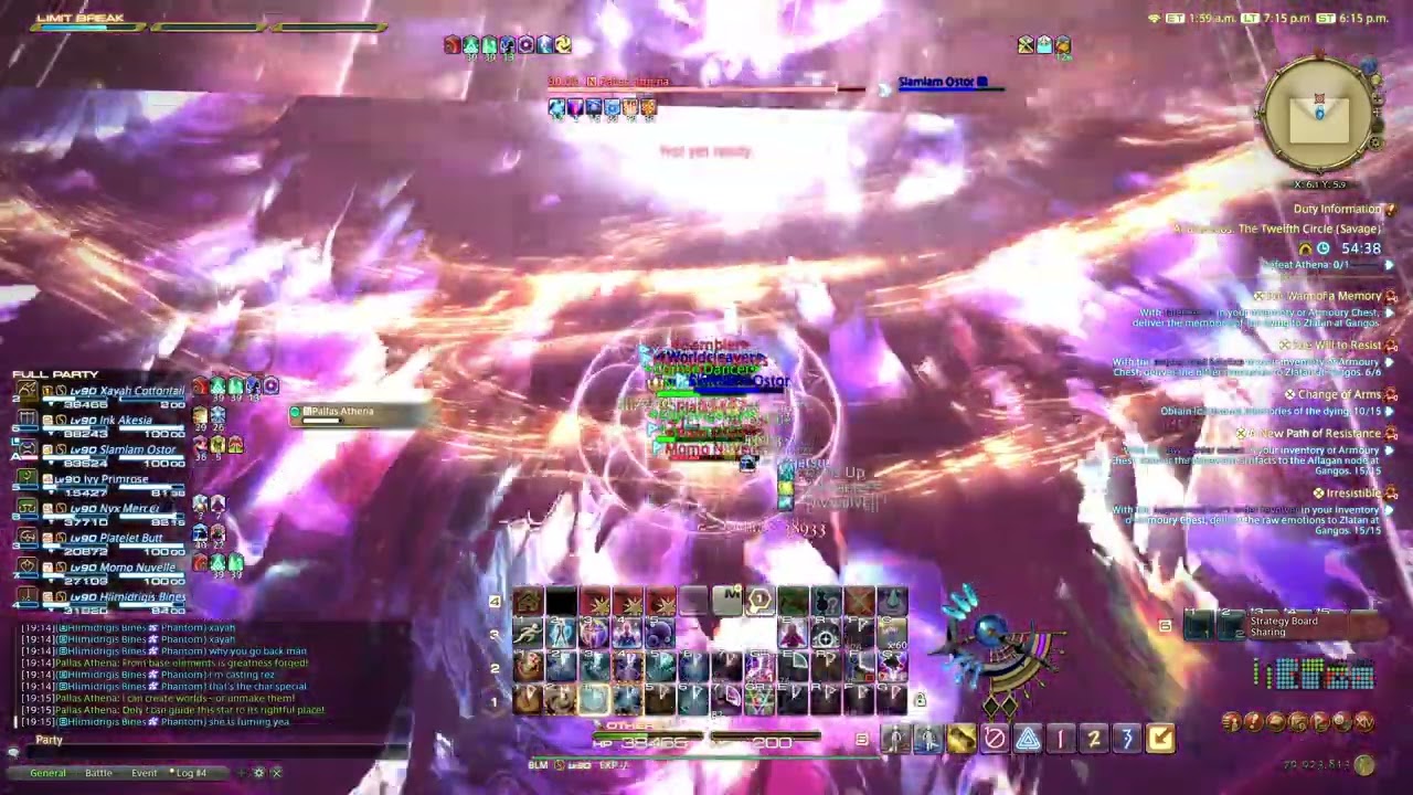 FFXIV Blind MINE P12S P2 prog (Palladian Ray, 81.1%, attempt 1) 4.2.2026