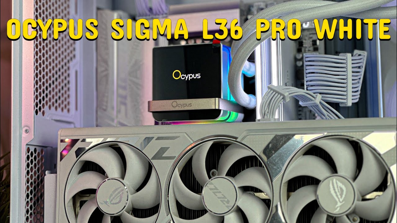 Ocypus Sigma L36 Pro White Liquid Cooler Unboxing & Gaming Benchmark