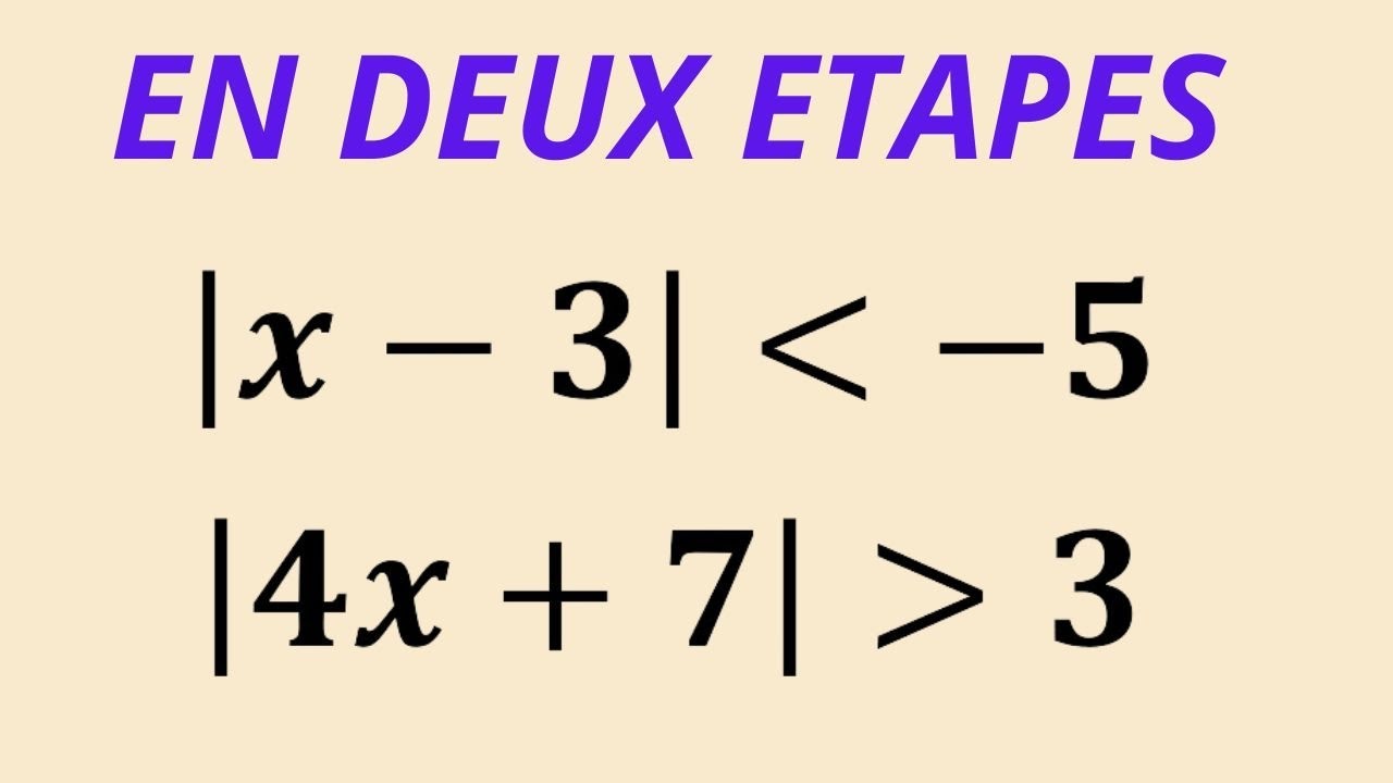 Équation avec valeur absolue
