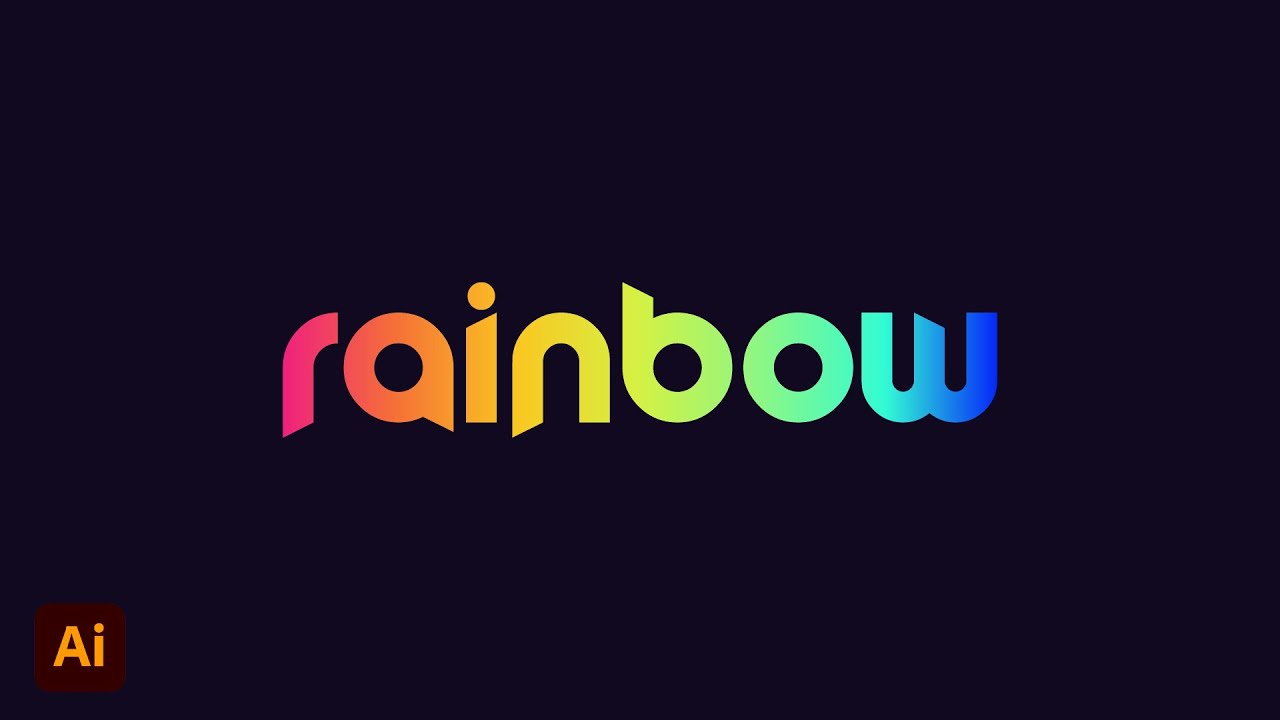 Rainbow Gradient Effects In Adobe Illustrator cc 2022 | Tutorial