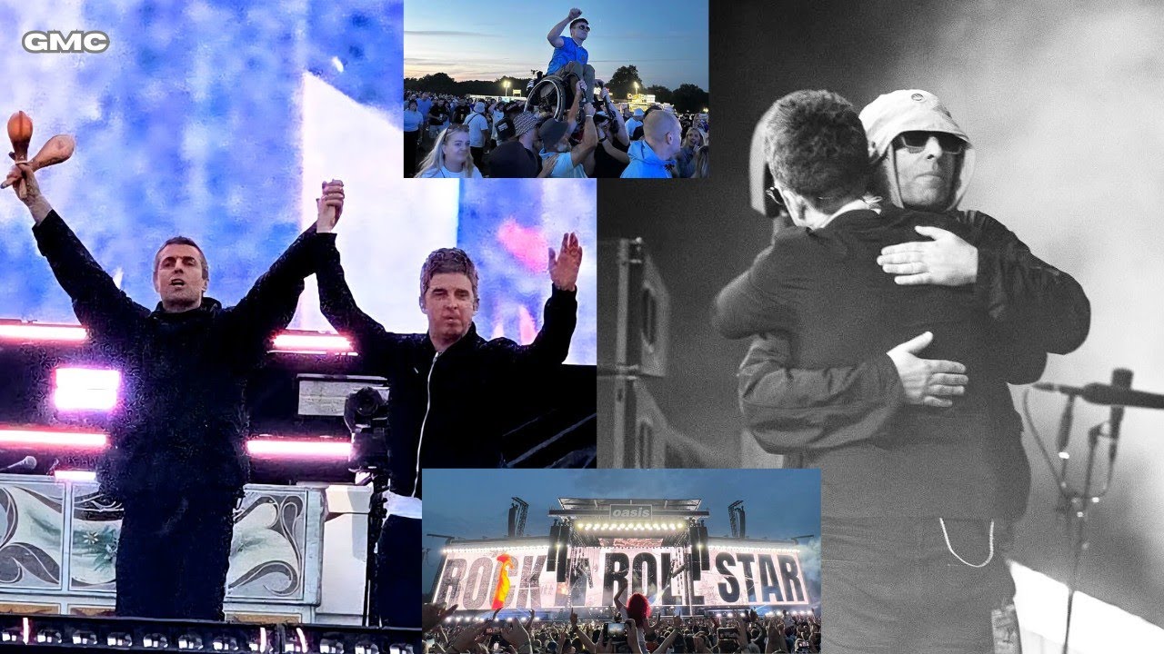 Liam and Noel Gallagher said goodbye to Oasis fans at their final concert at Heaton Park.