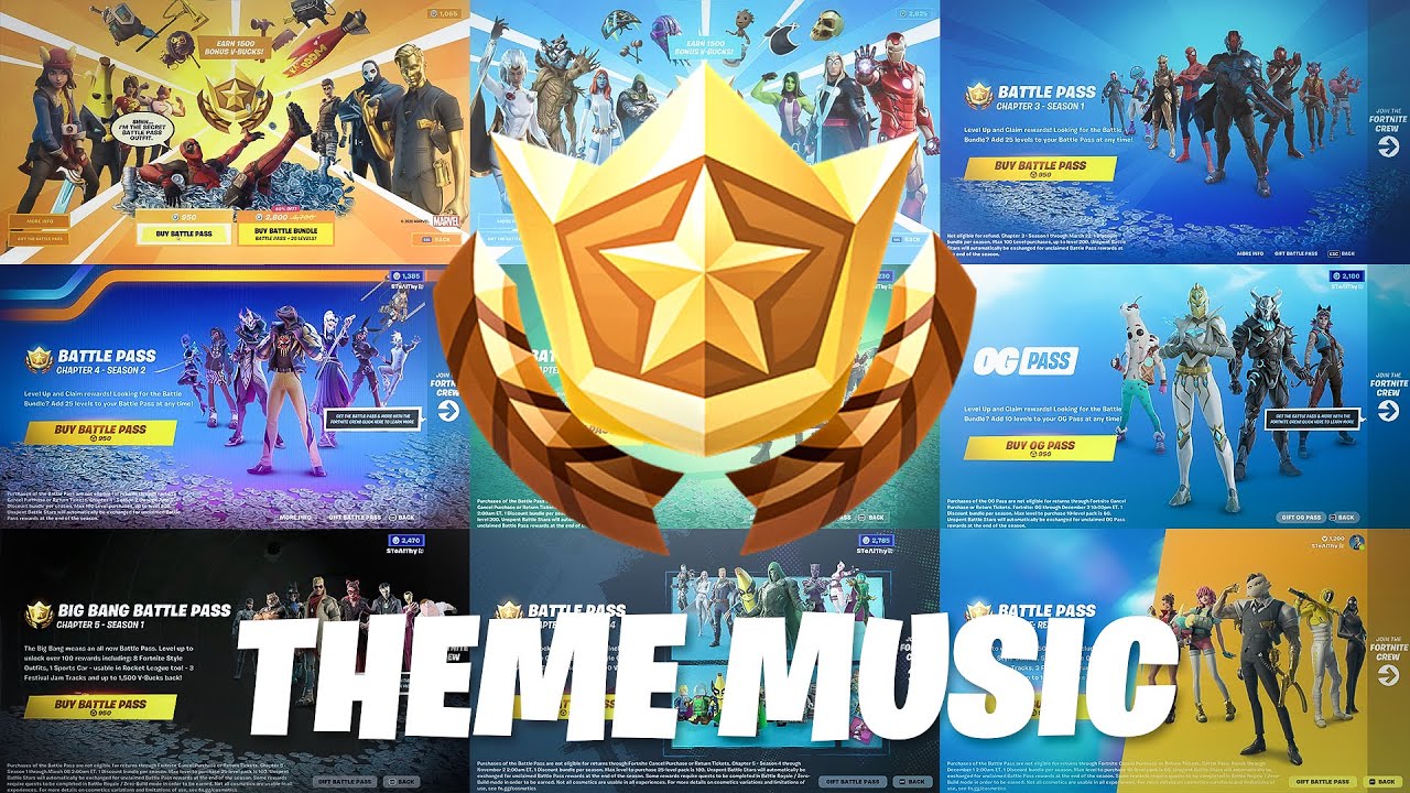 All Fortnite Battle Pass Theme Music (2020 - 2024)