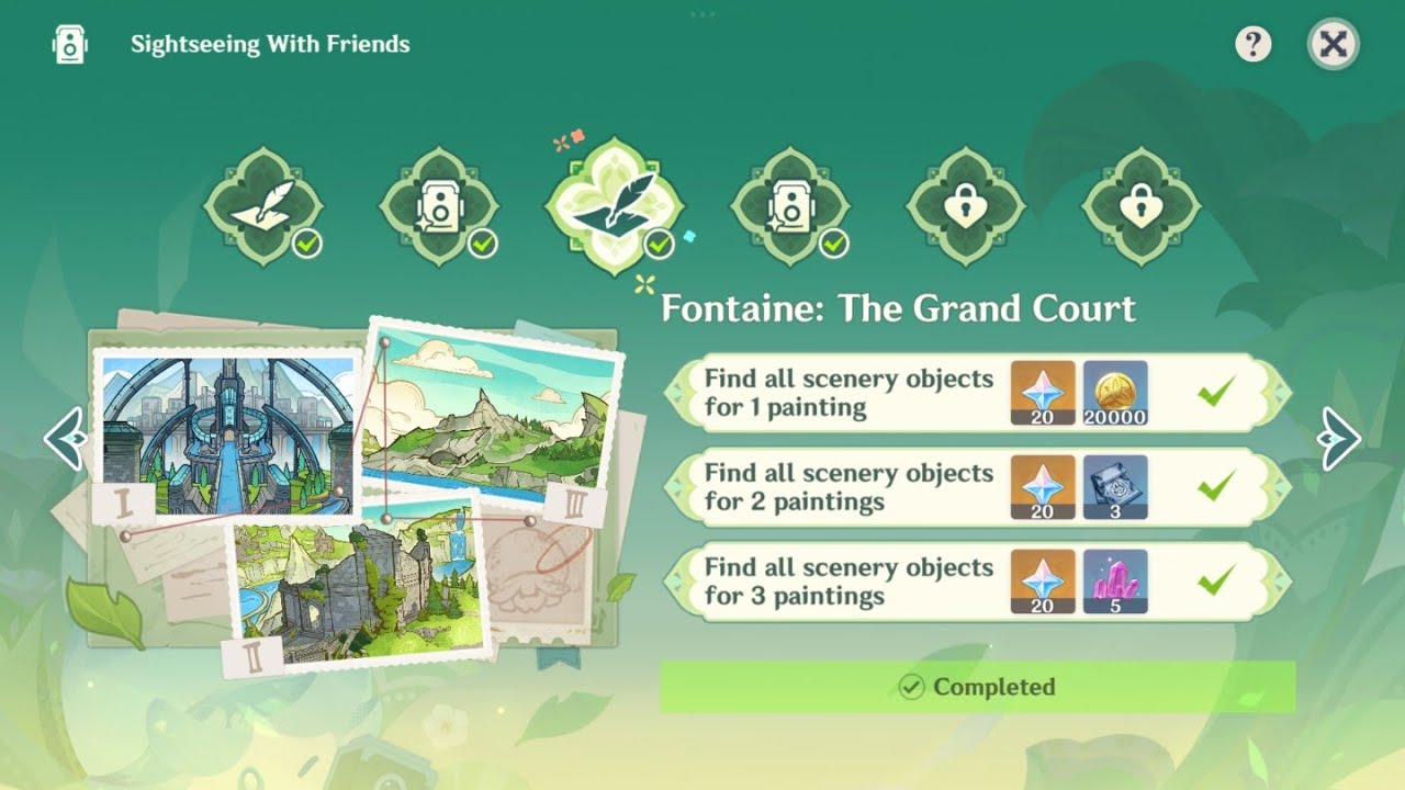 Genshin Impact | Sightseeing With Friends Event Gameplay &ndash; Fontaine: The Grand Court