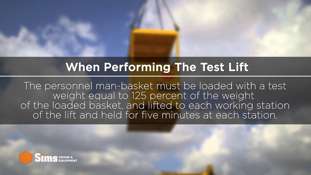 Personnel Man-Basket Safety | Sims Crane Minute