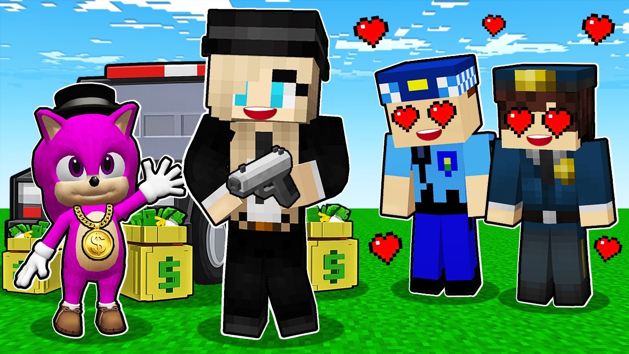 BERCA VE KIZ BEBEK SONİC MAFYA OLUP POLİS ERKEKLERİ ETKİLEDİ - Minecraft