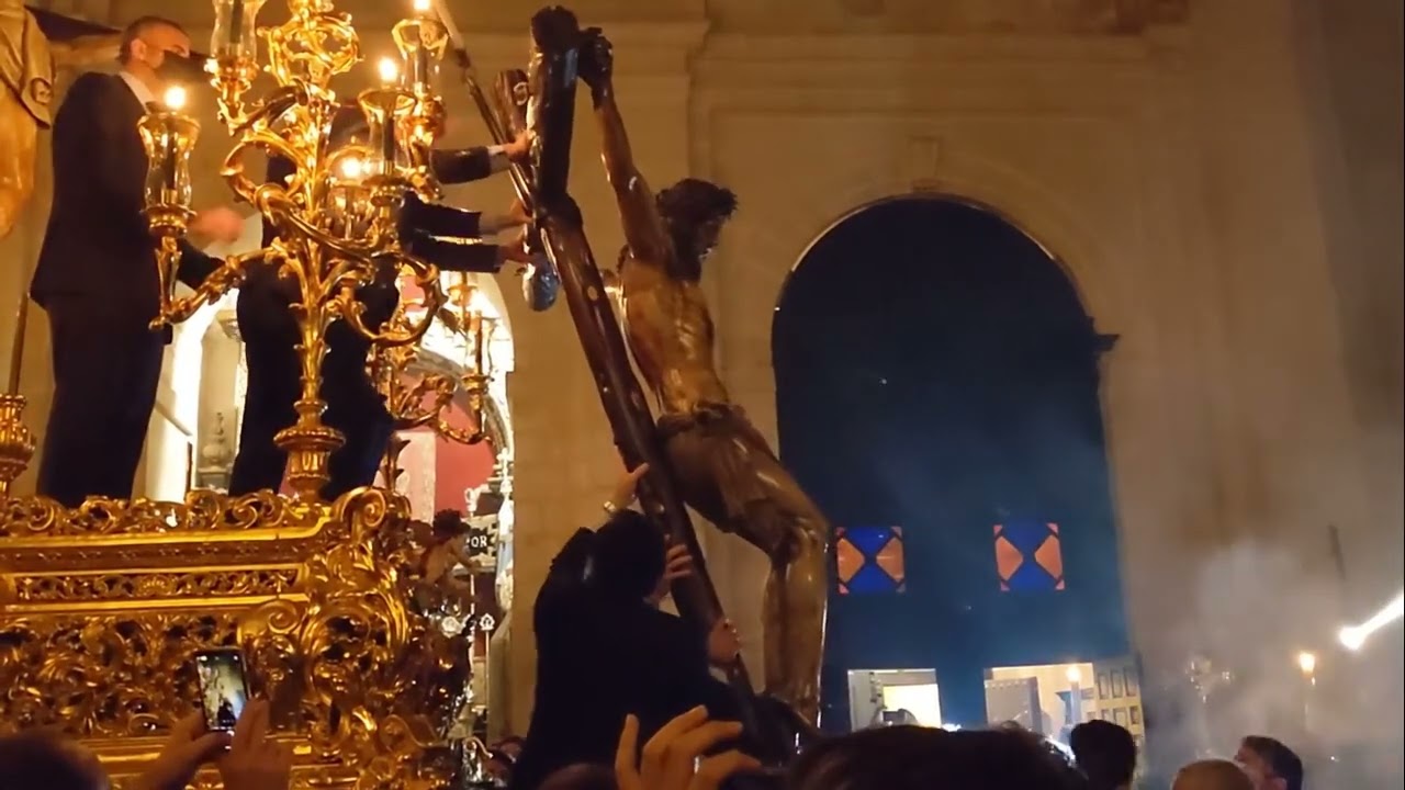Traslado del Santísimo Cristo de la Esperanza (Hdad. de la Santa Vera Cruz) Jerez de la Fra. 2022.