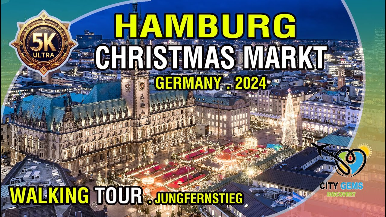 🌟Walking Tour Through🌟the Magical Christmas Market in Hamburg Center | 2024-Captured in 5K HDR Ultra