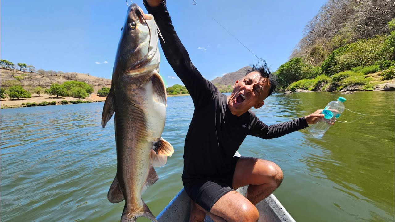 Pesca de bagres Gigantes en el r&iacute;o lempa
