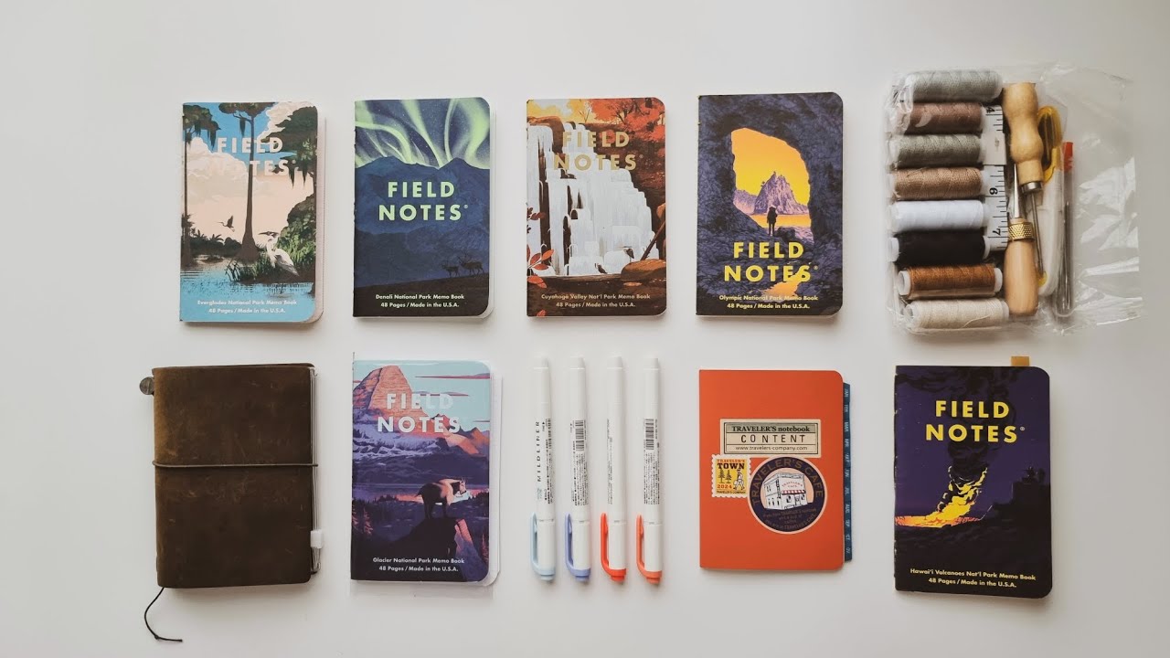 field notes bullet journal flipthrough 🌻 setup, customization, etc.