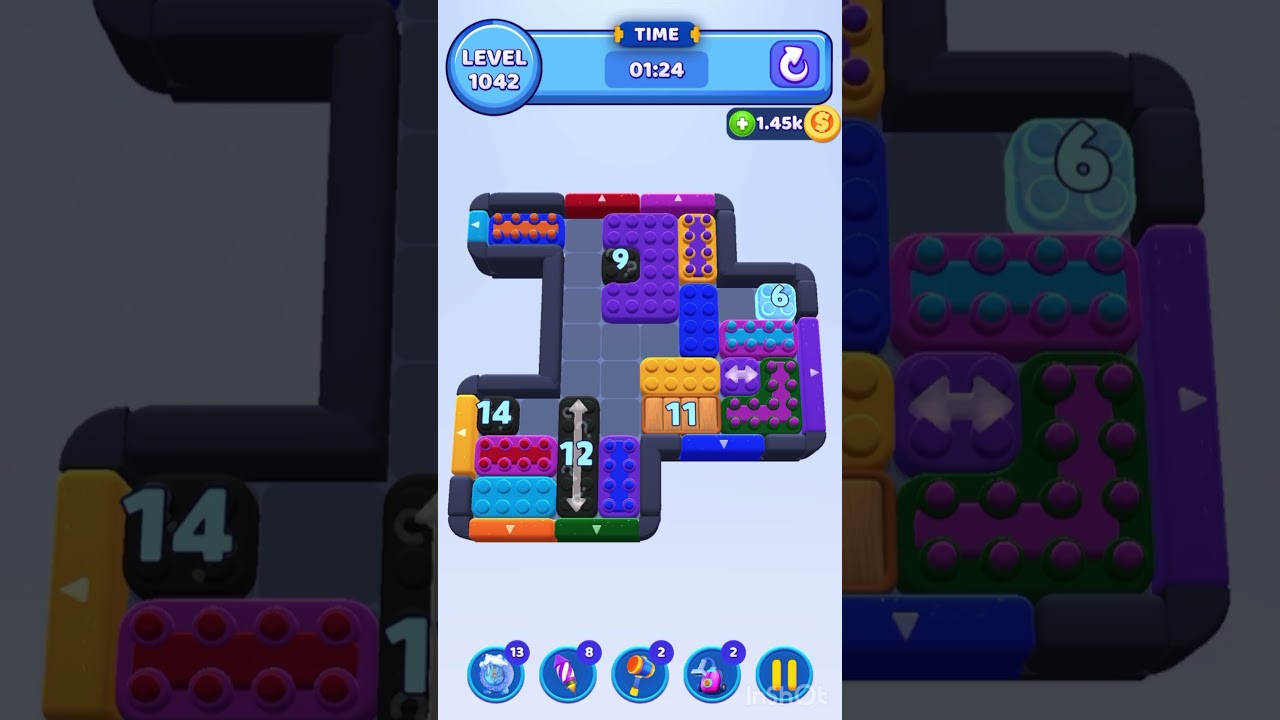 Color Block Jam Level 1042 &ndash; Full Puzzle Solution (No Boosters)