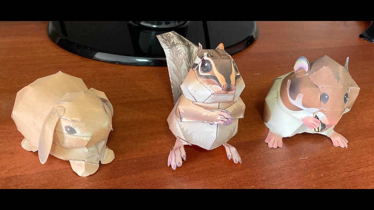 Cómo hacer Paper Craft Ardilla Listada