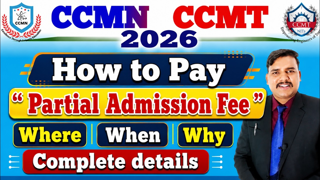 How to Pay Partial Admission Fee in CCMN CCMT Counselling 2026 | ccmn ccmt 2026 PAF 