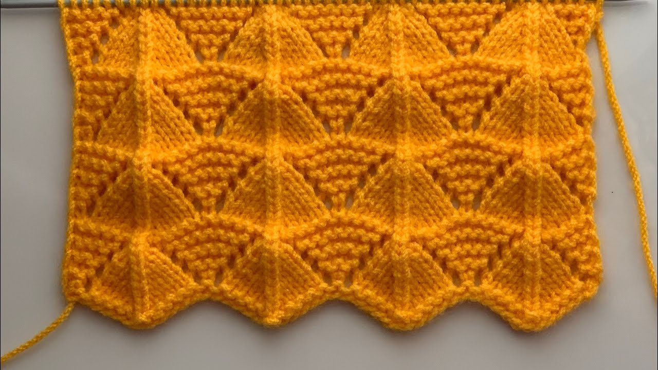 Knitting stitch pattern for ladies cardigan/sweater,border design