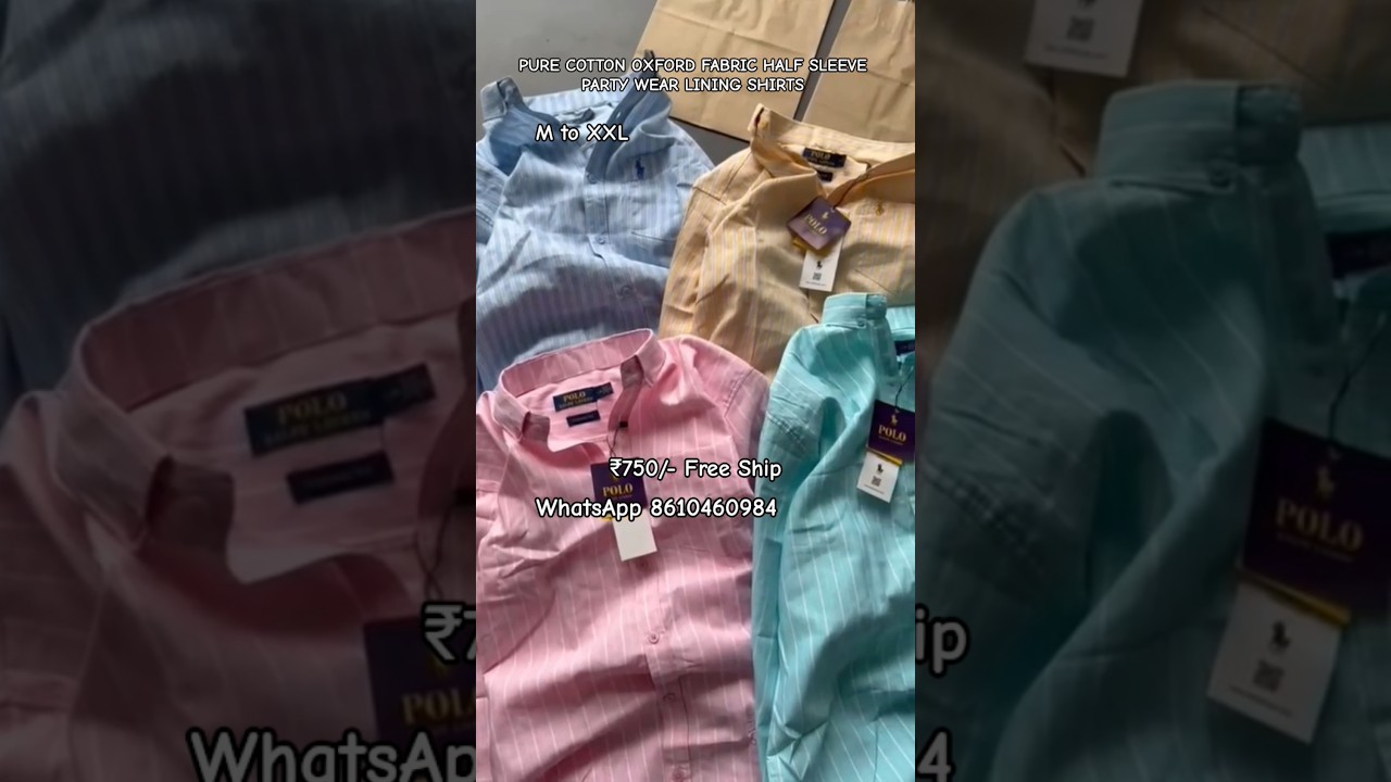 PURE COTTON HALF SLEEVE PARTY WEAR LINING SHIRTS #mensfashion #menswear #cottonshirts