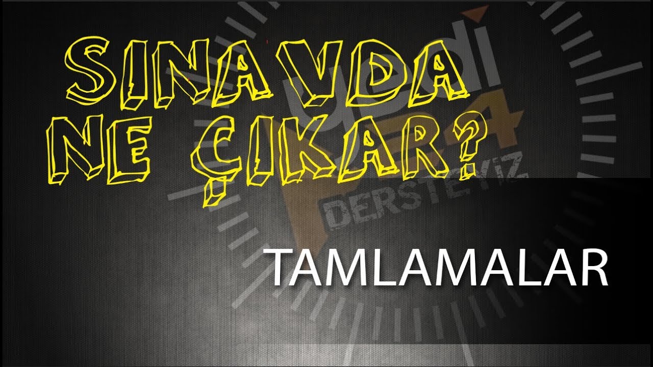 TAMLAMALAR SINAVDA NASIL ÇIKACAK? / Önder Hoca / SORU ÇÖZÜMÜ