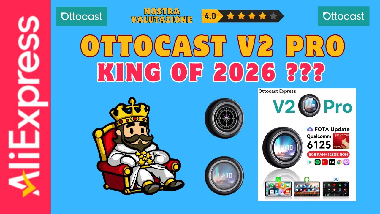 Ottocast V2 pro Express DISPLAY 🛑 recensione ALIEXPRESS ITA