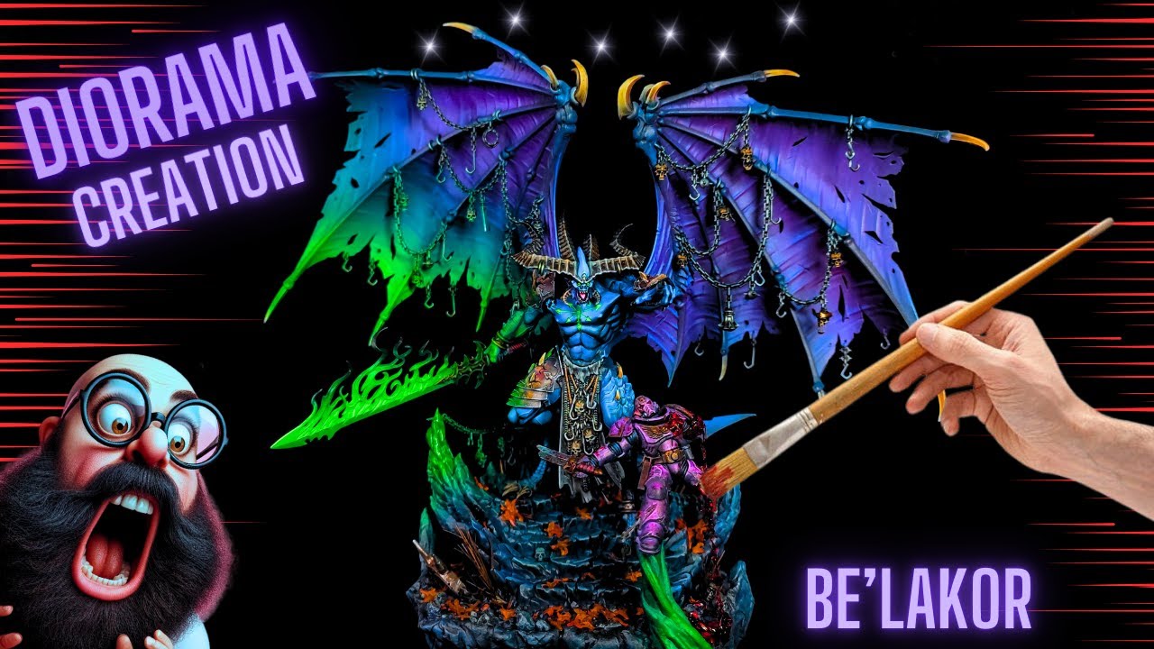 CREATION DIORAMA ÉPIQUE : BE’LAKOR VS SPACE MARINE - CRÉÉ À PARTIR D'UNE BOUTEILLE VIDE !