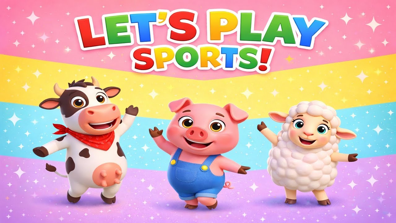 LET’S PLAY SPORTS! 🏃‍♂️🐮 Fun Farm Animals for Kids #KidsSports #LetsPlay #FarmAnimals  #ToddlerVideo