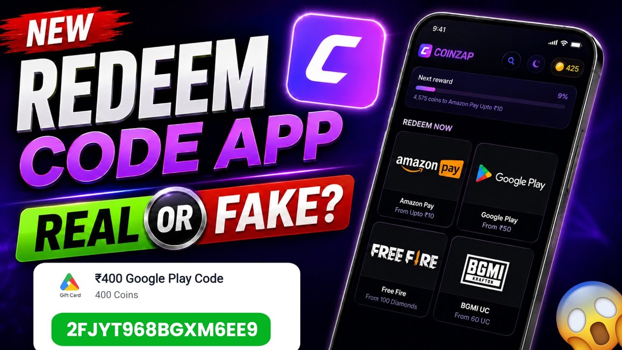 CoinZap App | Free Redeem Code | Google Play Redeem Code | New Redeem Code App 2026 | Redeem Code