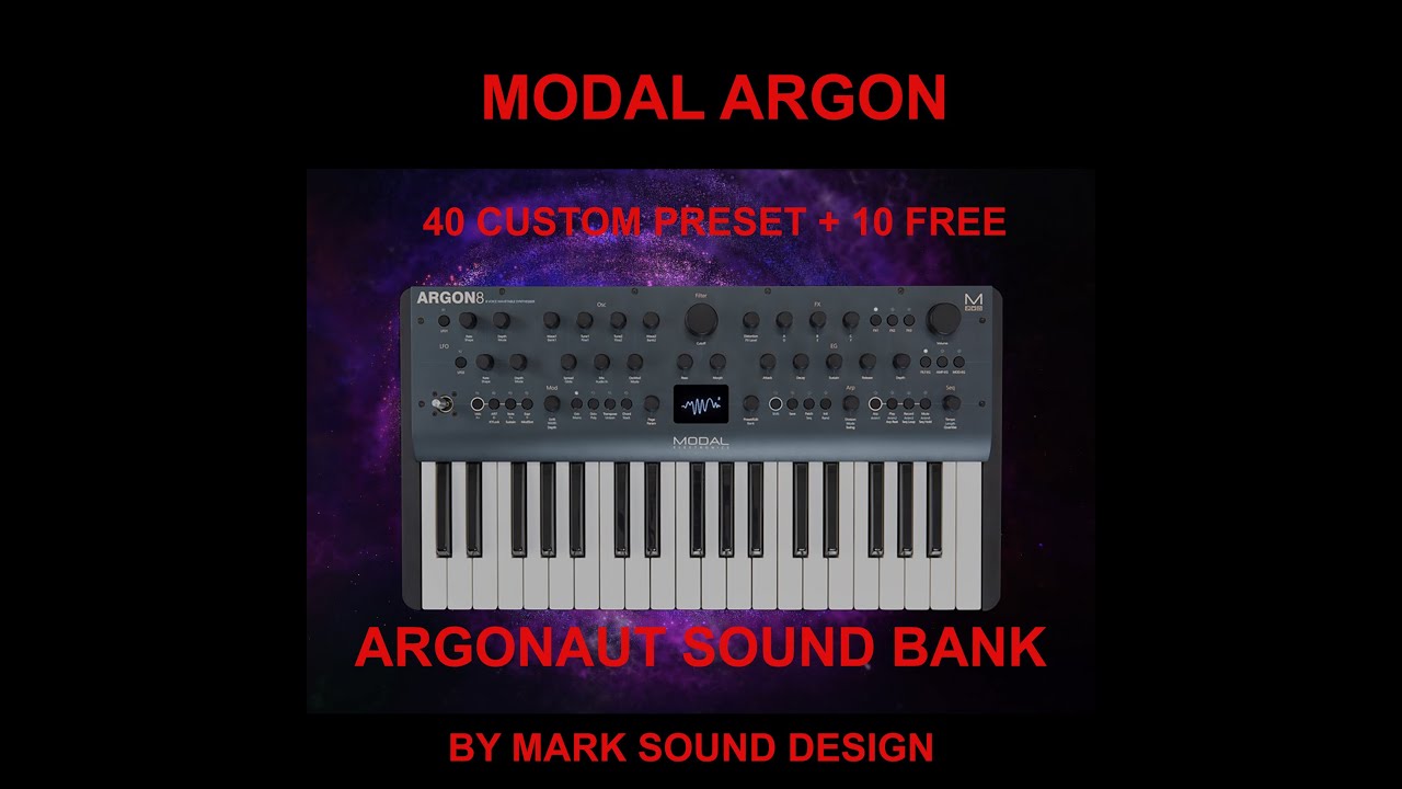 ARGONAUT CUSTOM SOUND BANK PATCHES FOR MODAL ARGON
