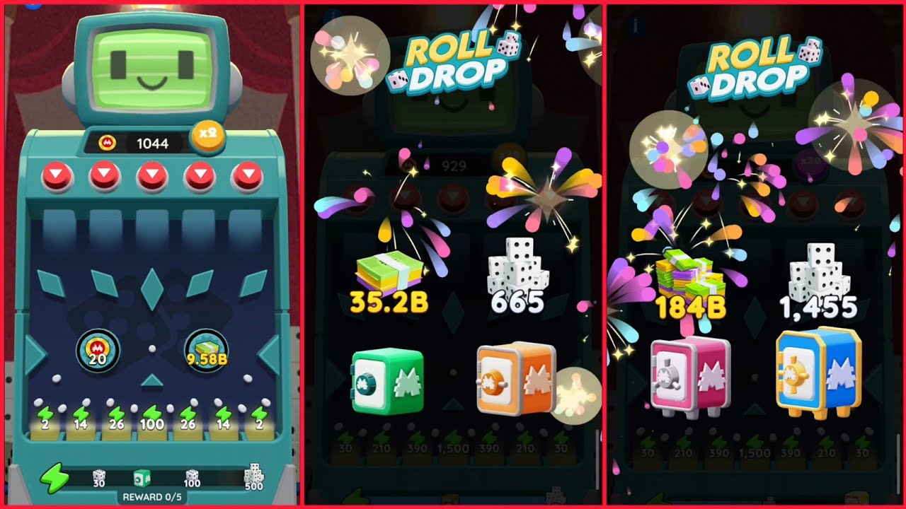 Monopoly Go! How Much Dice 🎲 Did I Get From Roll Drop 💧! Let's See - 1K+ Token #monopolygo #giveaway