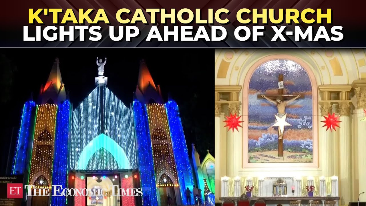 Karnataka: Mother of Divine Grace Church lights up ahead of Christmas festival