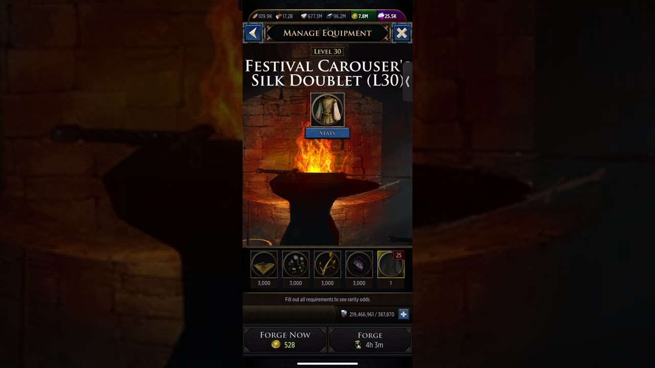 Game of Thrones Conquest GoTC : How to craft a 40 yellow in under 3 minutes