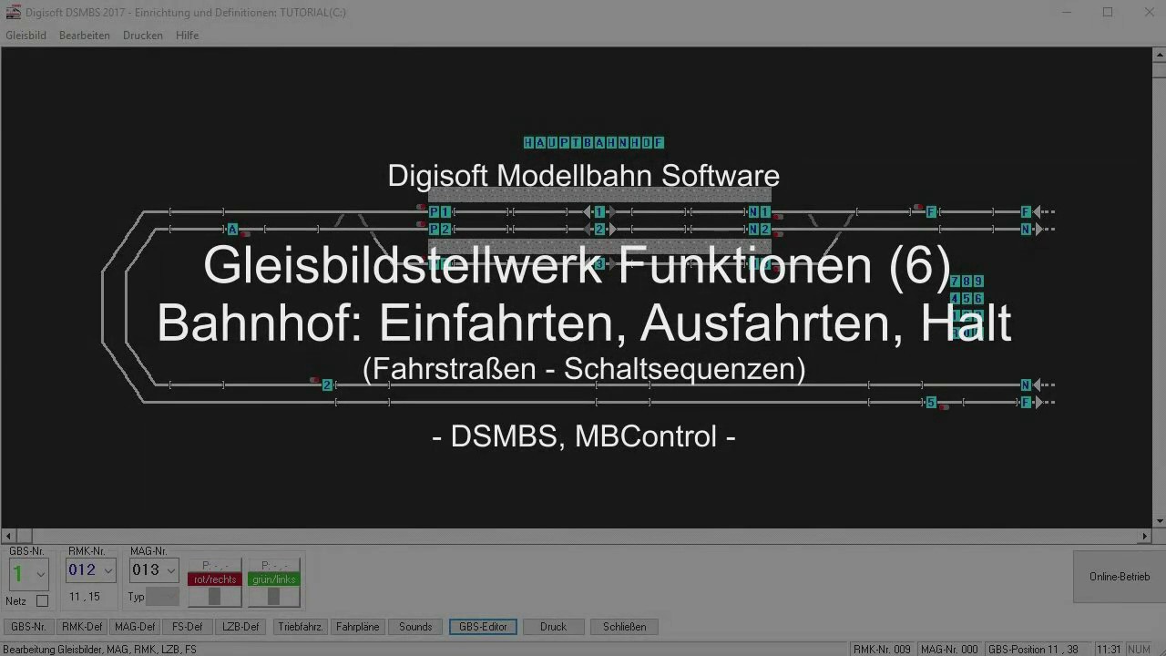 Modellbahn Software - Gleisbildstellwerk (6) Bahnhof: Ein- / Ausfahrten