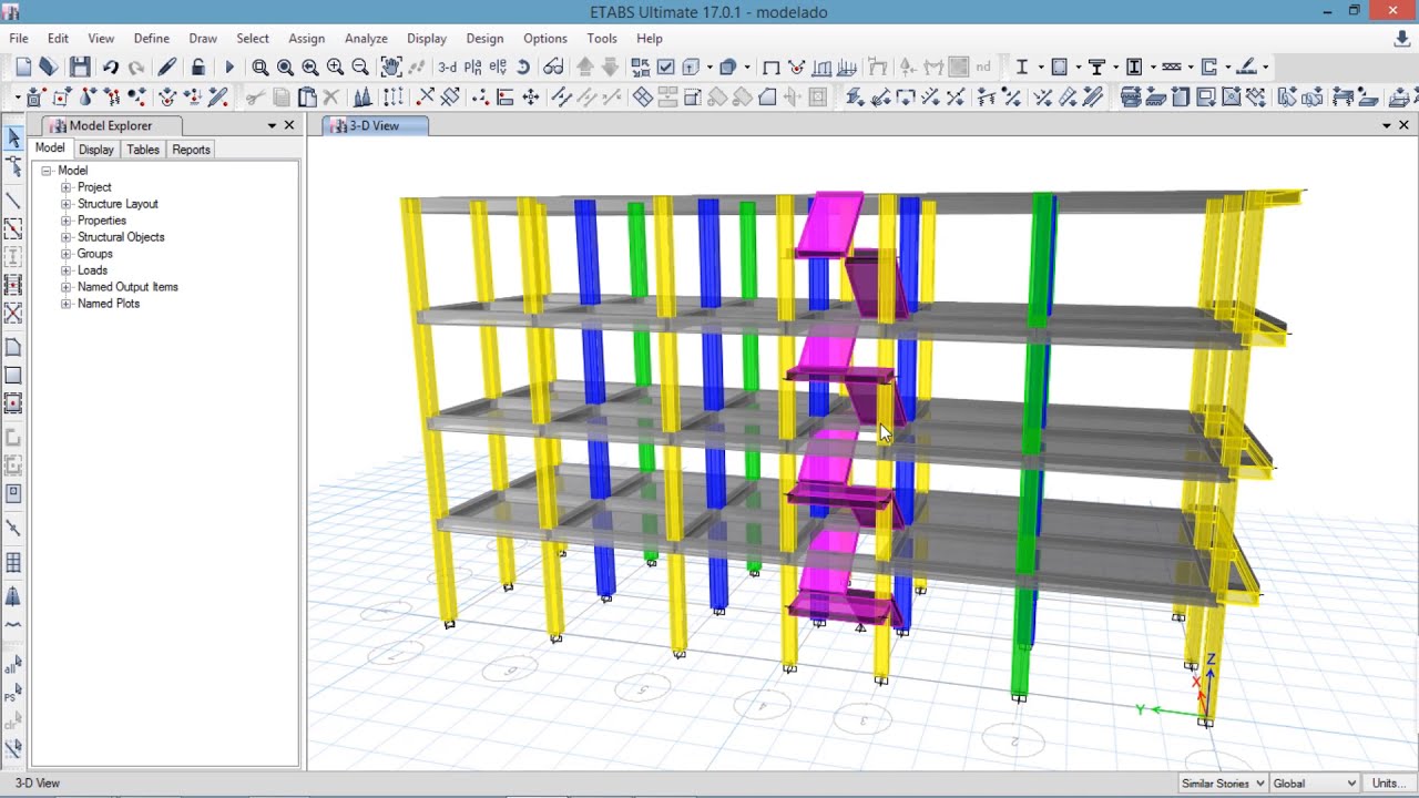 6.- Modelado de escalera de una edificación en ETABS, PARTE 6