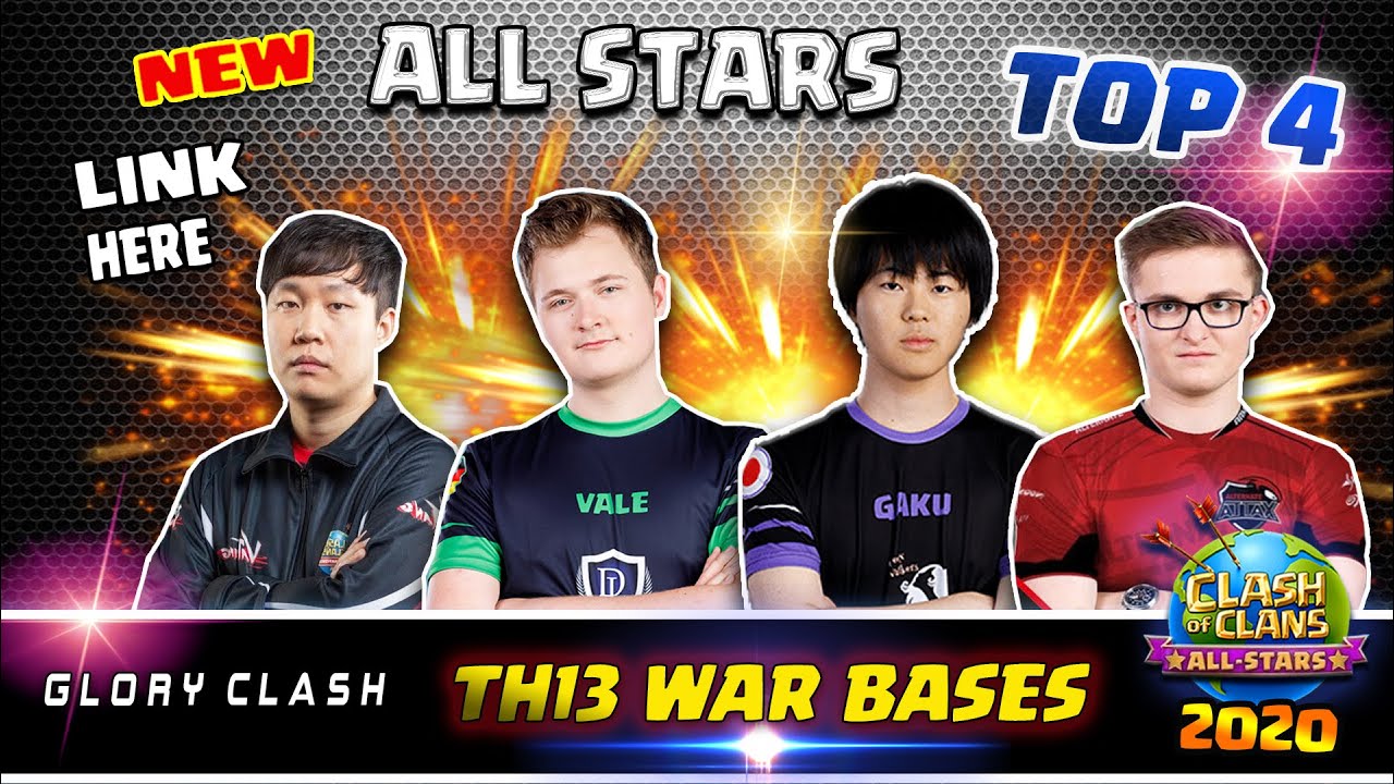 All Stars Top 4 Best Th13 War Base Vol.2 / Clash of clans #685