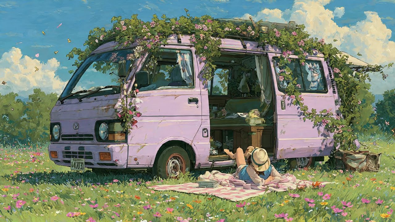 🌌 Night Drive Lo-fi Van | Cozy Beats & Aesthetic Vibes | Study, Sleep, Focus Live