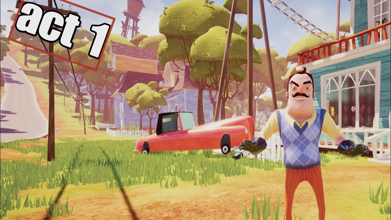 my cousins snuck onto my PlayStation and started recording.Speed run. Act1 Hello neighbor.