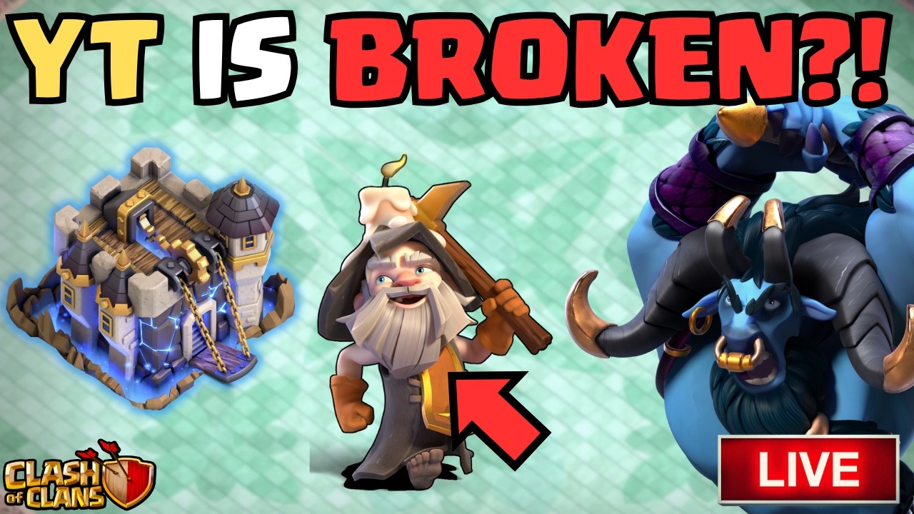 YOUTUBE IS DOWN RIGHT NOW WTF?!?! - (Clash Of Clans LIVE)