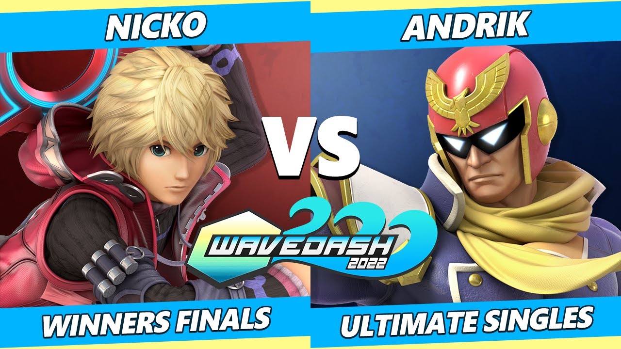 Wavedash 2022 Winners Finals - Nicko (Shulk) Vs. Andrik (Captain Falcon) SSBU Ultimate Tournament