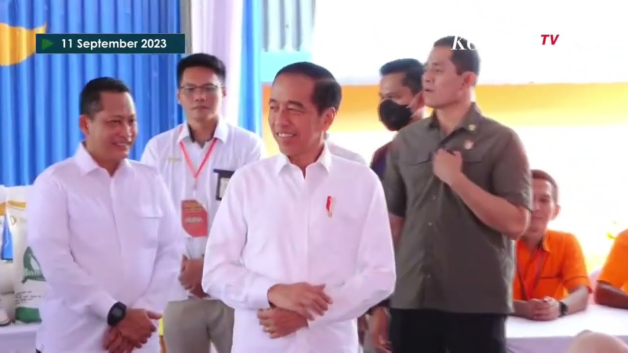Momen Jokowi, Buwas, dan Erick Thohir Cek Cadangan Beras Bulog di Bogor