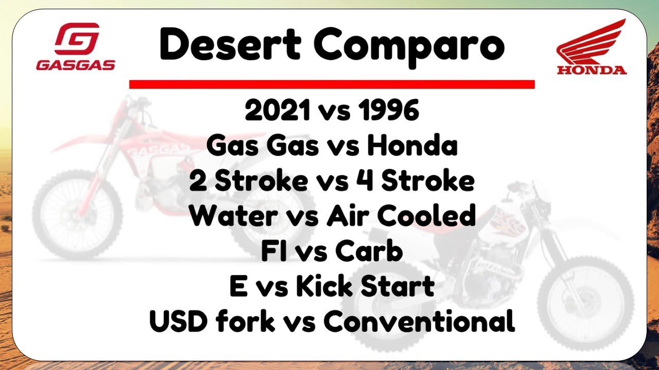 Gas Gas EC300 vs Honda XR400R I Desert Comparo