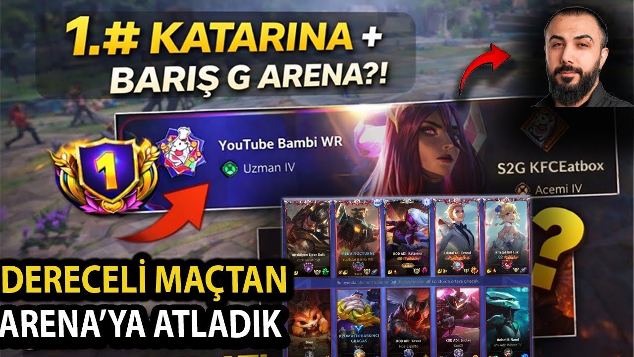 KATARİNA SUNUCU 1. Sİ İLE YOK ETTİK!?! BARIŞG İLE DUO ARENA- Lol Wild Rift
