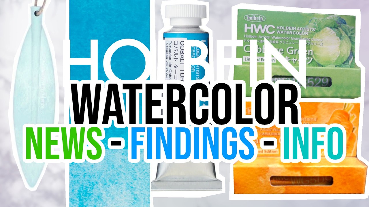 Watercolor News! All Holbein! Pigment change, Limited Edition colors, Revamped leaf tool! 🥬🥕🩵