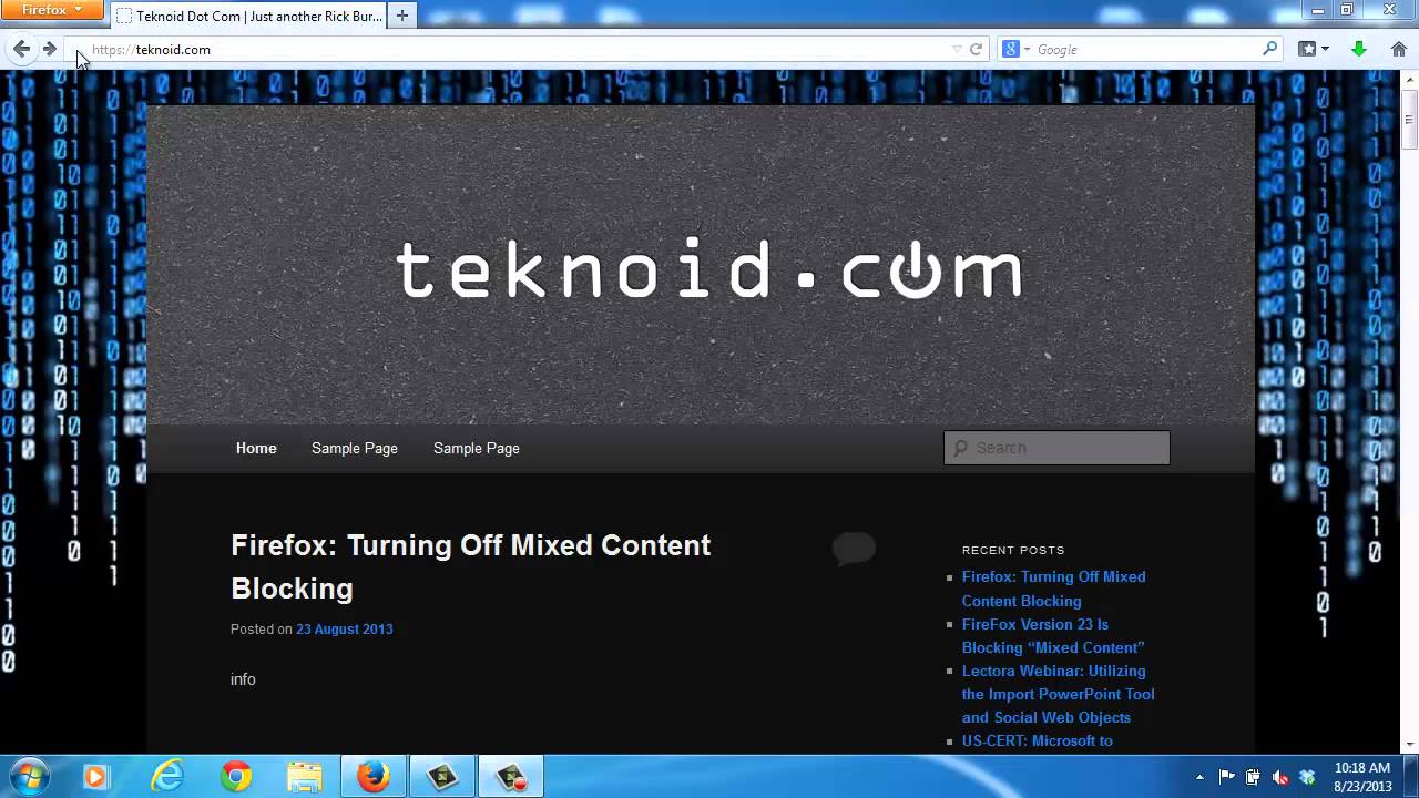 Turning Off Mixed Content Blockin In Firefox
