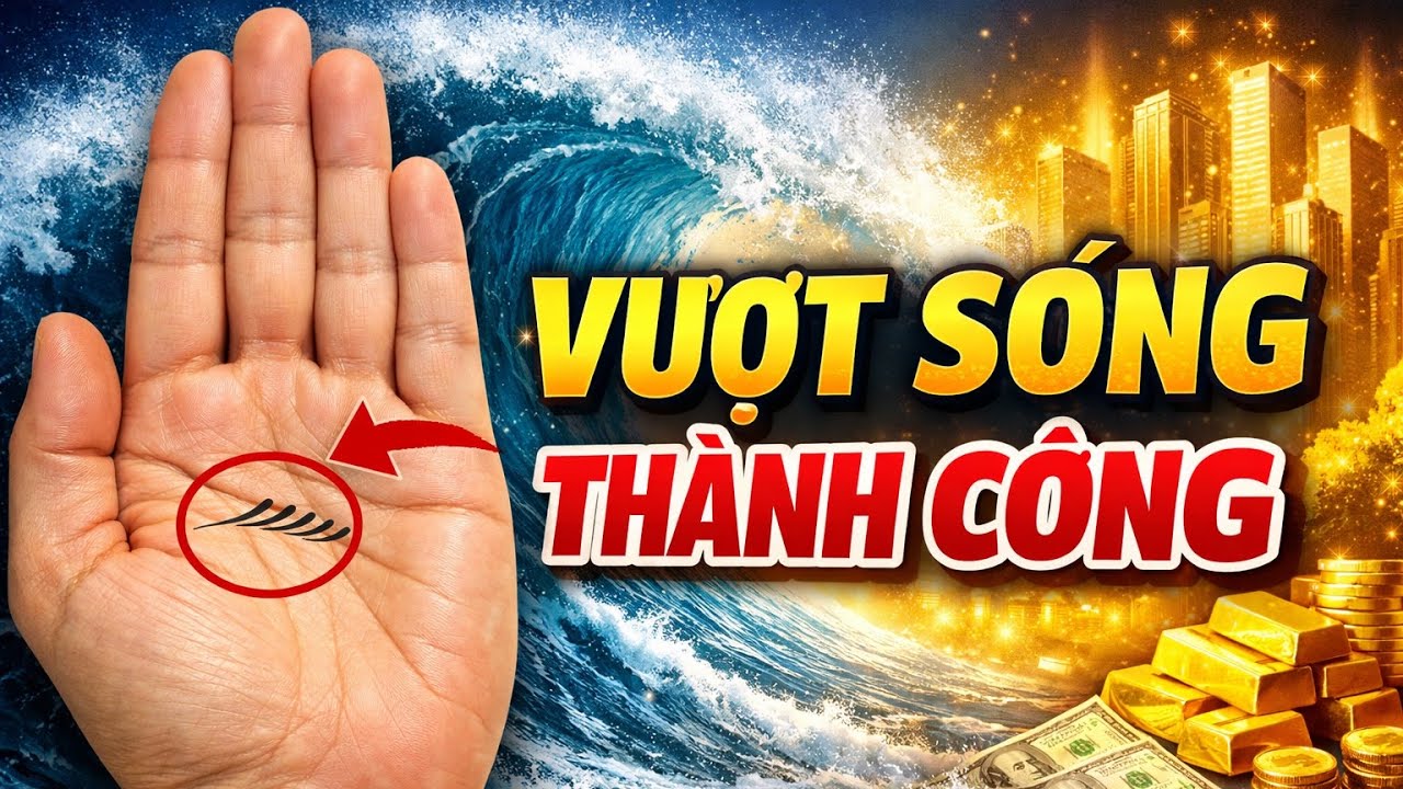 Tay có vân “vượt sóng” – Có khả năng vượt qua khó khăn, đạt thành công.