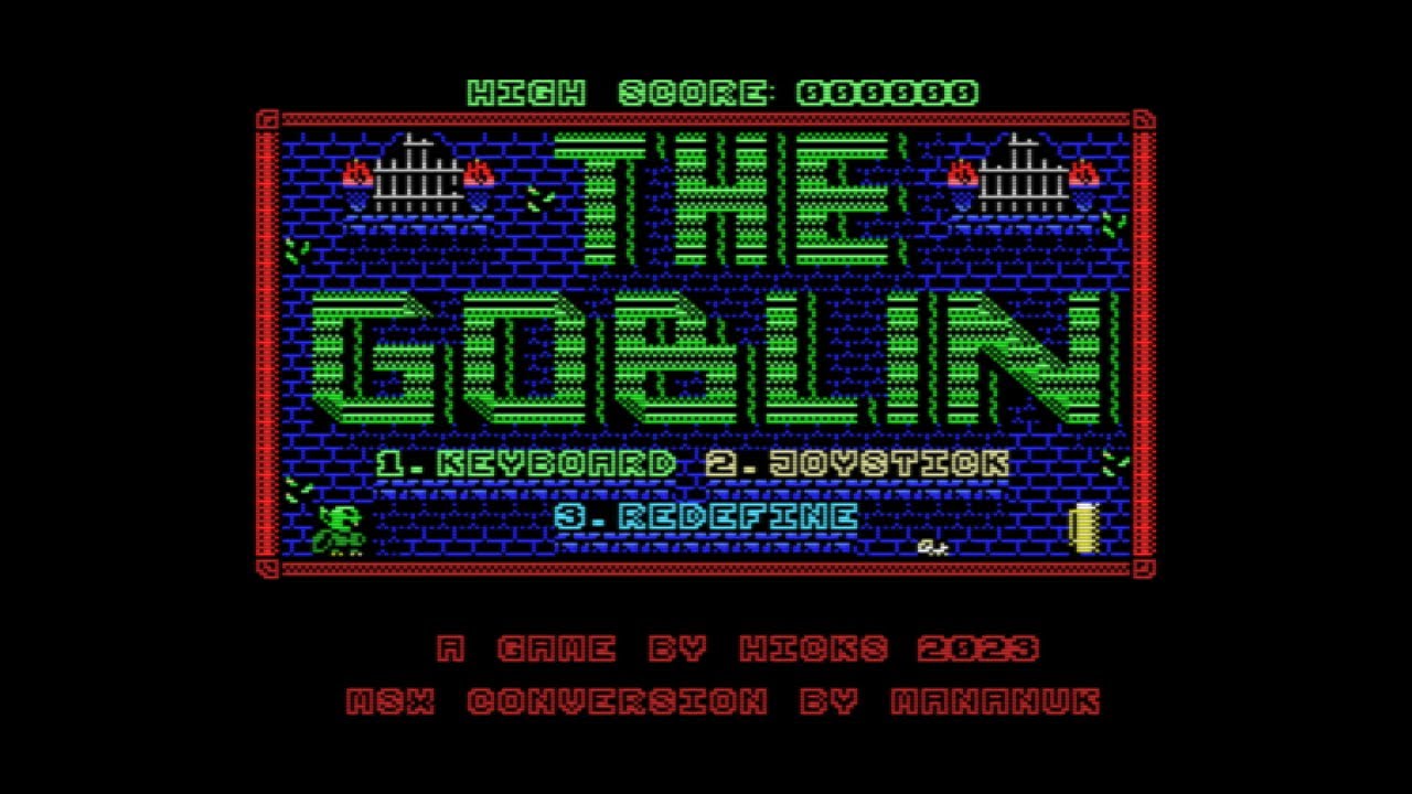 The Goblin (MSXdev23 #22) v1.2. MSX. Hicks & Mananuk 2023. Full Playthrough