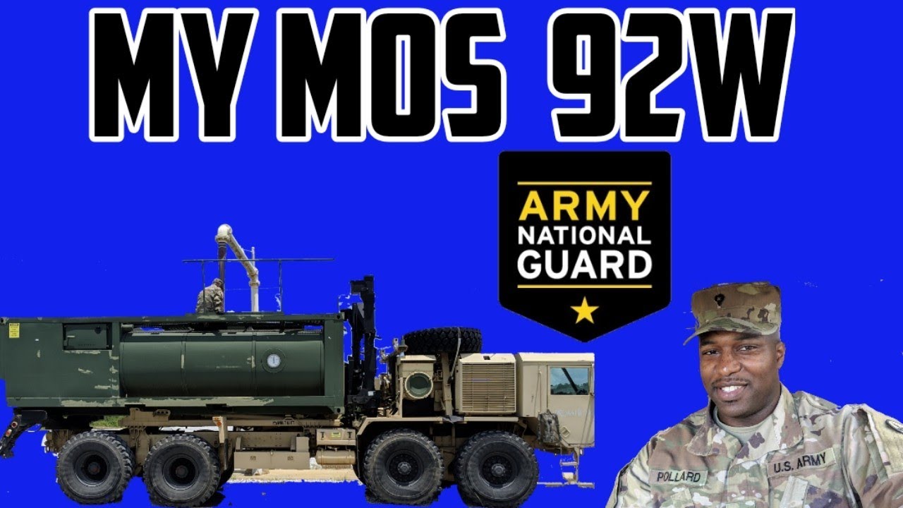 My Army MOS Is 92W