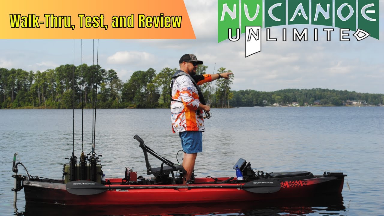 Tournament-Rigged Nucanoe Unlimited Fishing Kayak - Motorized  - Walk Thru, Demo, & Review