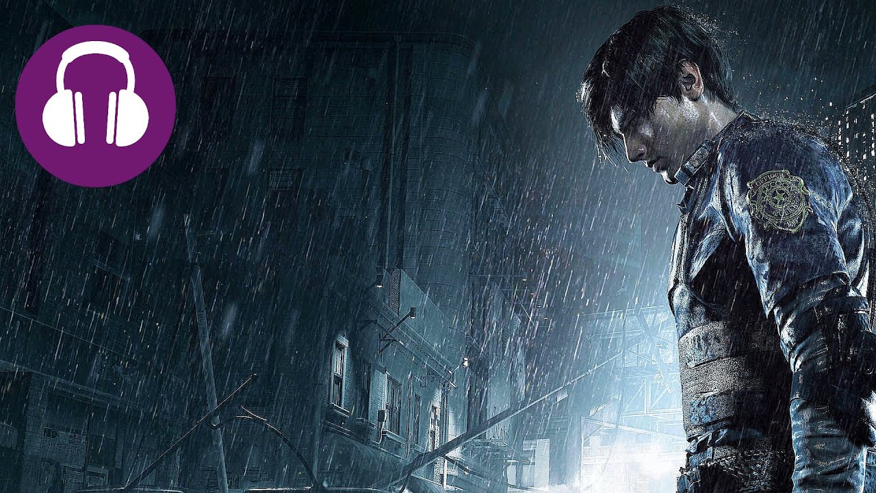 Rainy Nigjht In RACCOON CITY 💤 Relaxing RESIDENT EVIL 2 Ambience | Night Rain Sounds
