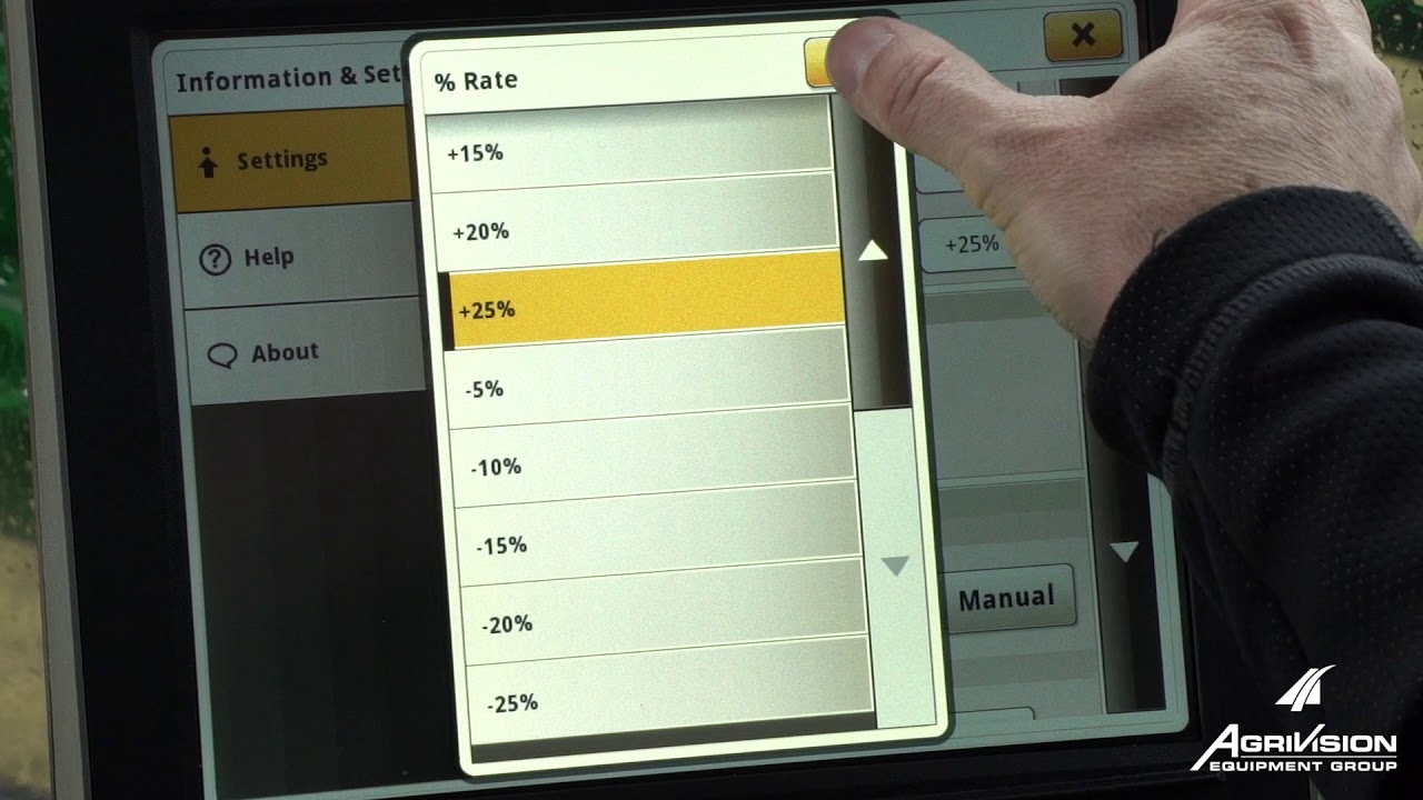 AgriVision Equipment ExactApply Pulse Settings