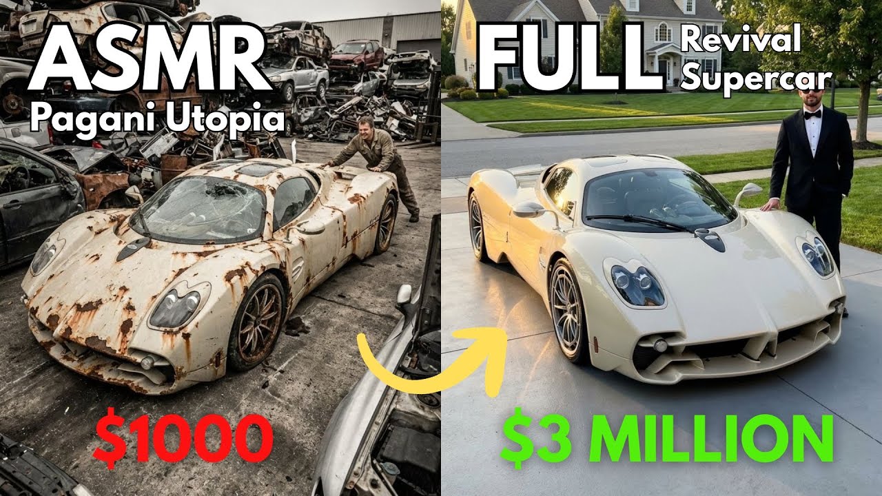 ASMR Car Revival! Full Restoration of a Pagani Utopia from Total Disrepair to Looking New