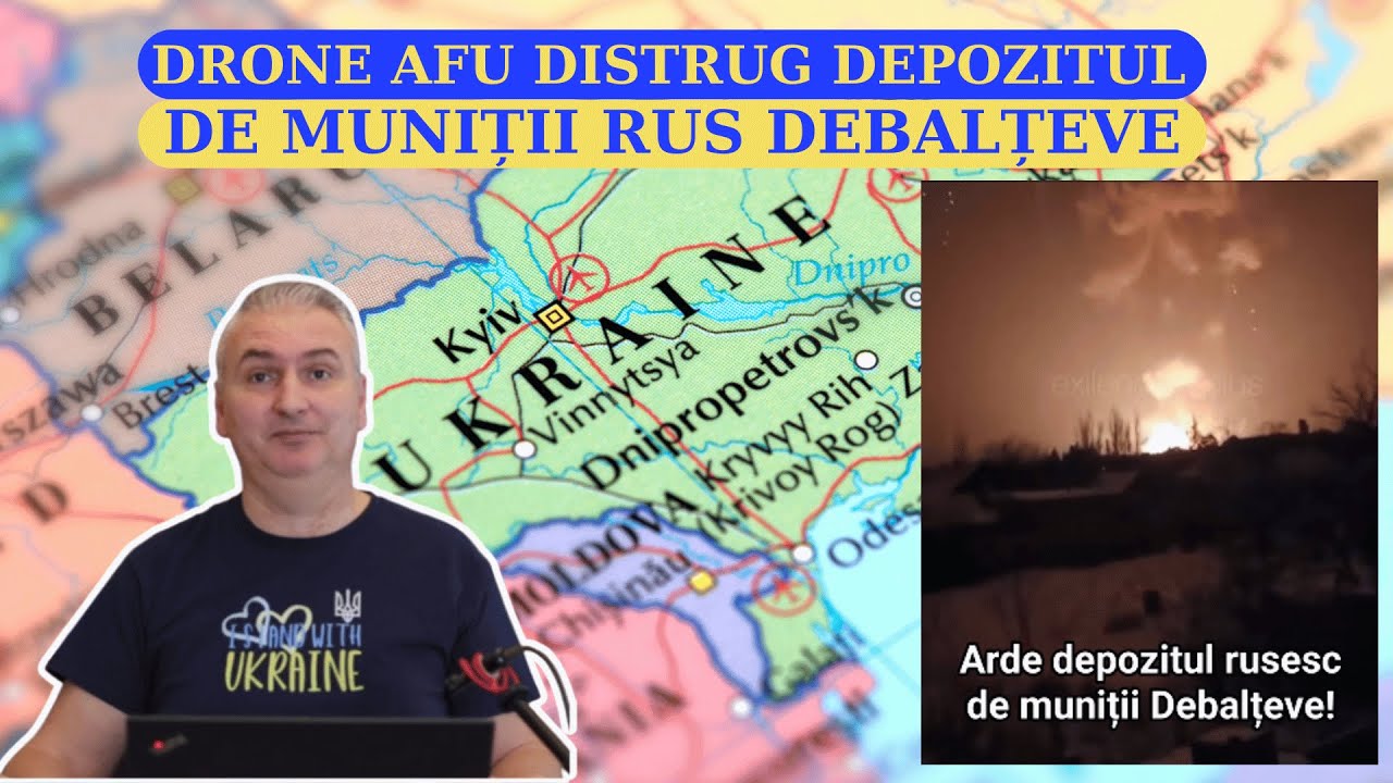 Actualizări din Ucraina | Arde depozitul de muniții rusesc din Debalțeve!