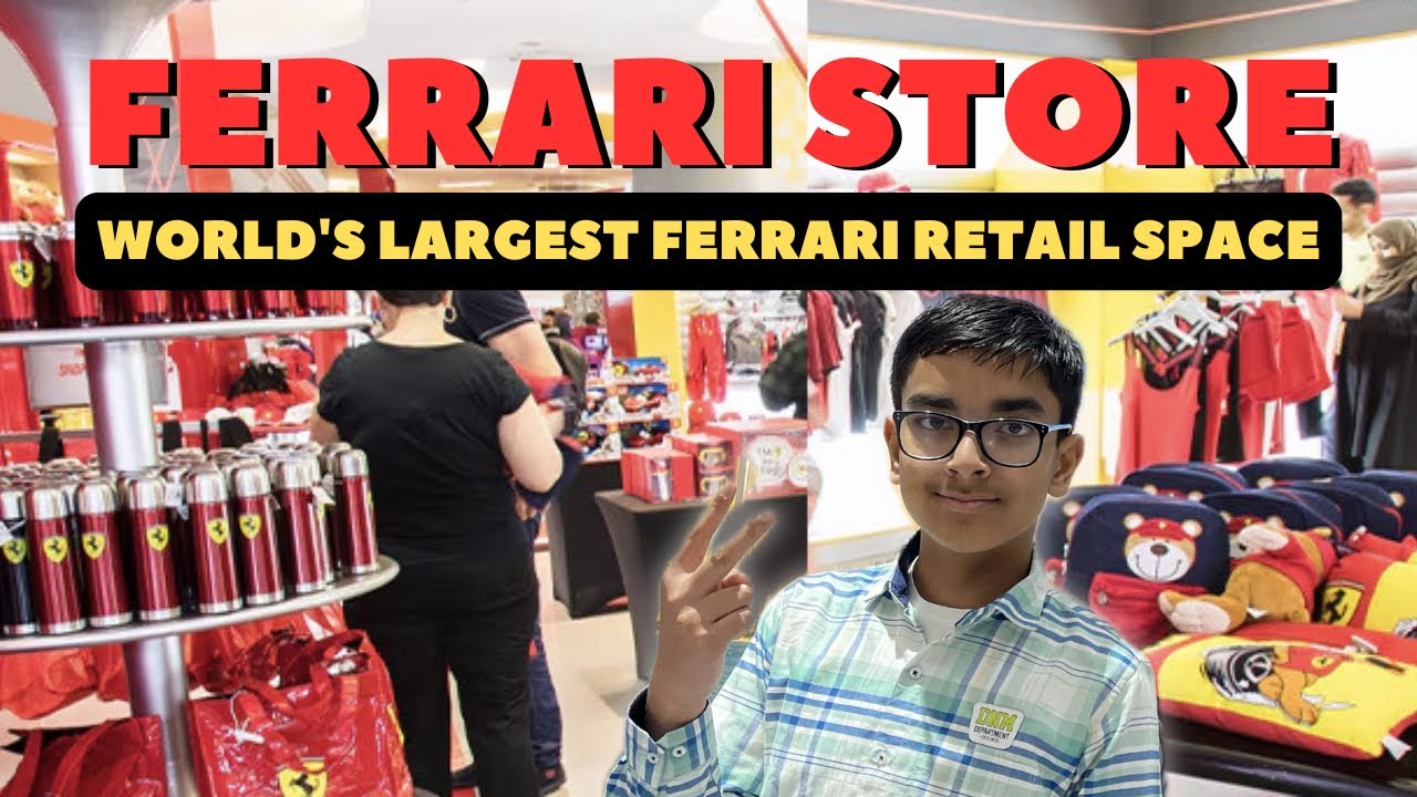 FERRARI STORE at Ferrari World Abu Dhabi: World's Largest Ferrari Retail Space & Exclusive Gear!